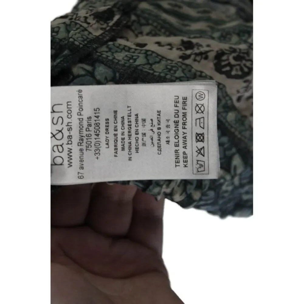 Ba&Sh Women Beige Floral Boho Maxi Sundress Sleeveless Tie Waist Size 1_4